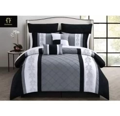 Deluxe 7pc Embroidery Comforter Set By Ramesses