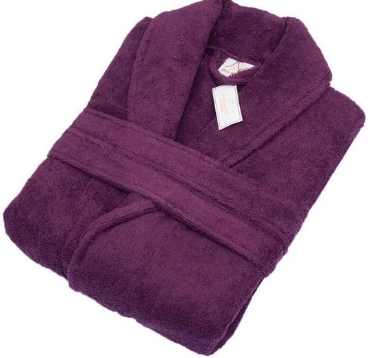 550GSM Aubergine Luxury Egyptian Cotton Terry Toweling Bath Robe 3 550GSM Aubergine Luxury Egyptian Cotton Terry Toweling Bath Robe