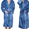 Unisex Microplush River Blue Bath Robe Bathrobe