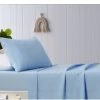 Blue Plain Dyed Microfibre Sheet Sets By Happy Kids -Bedding Store 1312