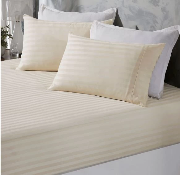 Damask Double Stripe Cotton Blend 3-Piece Sheet Set By Royal Comfort 3 Damask Double Stripe Cotton Blend 3-Piece Sheet Set By Royal Comfort