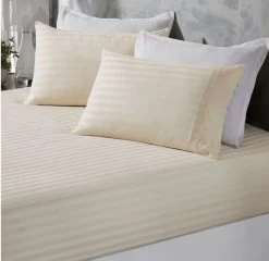 Damask Queen Stripe Cotton Blend 3-Piece Sheet Set By Royal Comfort