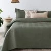 Moss Herringbone Embossed Coverlet Set By Bambury -Bedding Store 13ewdfg