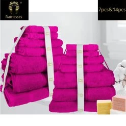 14PC 100% Egyptian Cotton Towel Sets By Ramesses -Bedding Store 14pc 100 egyptian cotton towel sets by ramesses 2 1
