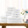 14PC Light Weight Soft Cotton Bath Towel Set -Bedding Store 14pc light weight soft cotton bath towel set