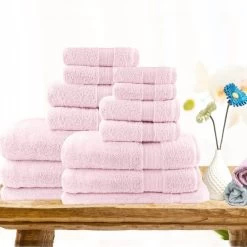 14PC Light Weight Soft Cotton Bath Towel Set -Bedding Store 14pc light weight soft cotton bath towel set 4