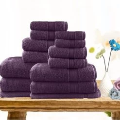 14PC Light Weight Soft Cotton Bath Towel Set -Bedding Store 14pc light weight soft cotton bath towel set 5