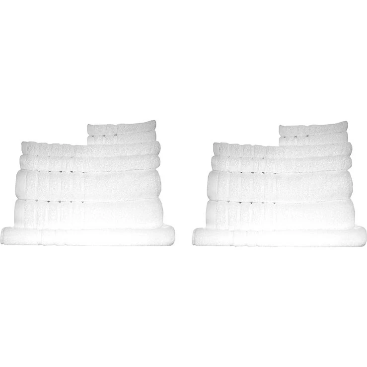 16pc Soft Egyptian Cotton Bath Towel Set In White 3 16pc Soft Egyptian Cotton Bath Towel Set In White