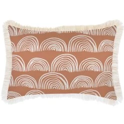 Coastal Fringe Rainbows Clay Cushion Cover Escape To Pradise