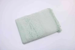 Jacquard Velour Twin Pack Fringed Egyptian Towels By Ramesses -Bedding Store 2.lightgreen