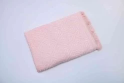 Jacquard Velour Twin Pack Fringed Egyptian Towels By Ramesses -Bedding Store 2.rosepink