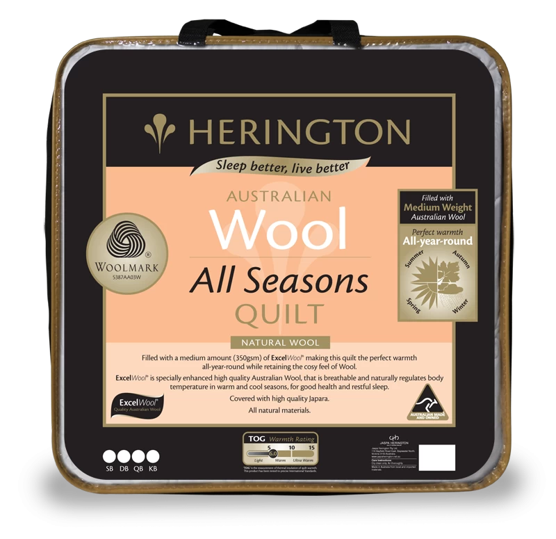 Australia Wool All Seasons Queen Quilt By Herington 3 Australia Wool All Seasons Queen Quilt By Herington