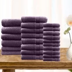 24 PCS Ultra Light Super Soft Cotton Bath Towel Sets 15 24 PCS Ultra Light Super Soft Cotton Bath Towel Sets -Bedding Store 24 pcs ultra light super soft cotton bath towel sets1