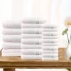 24 PCS Ultra Light Super Soft Cotton Bath Towel Sets