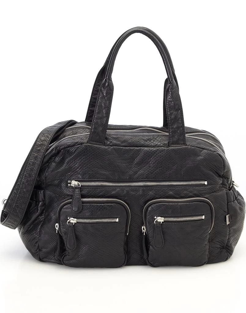 Carry All Black Faux Lizard Nappy Bag By OiOi 4 Carry All Black Faux Lizard Nappy Bag By OiOi - Image 2