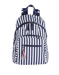 Backpack Nappy Bag Navy/White Stripe By OiOi -Bedding Store 2 43 7