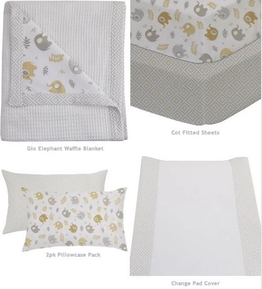 2pk Bassinet Fitted Sheet Jersey By Elephant & Gio Cs 4 2pk Bassinet Fitted Sheet Jersey By Elephant & Gio Cs - Image 2