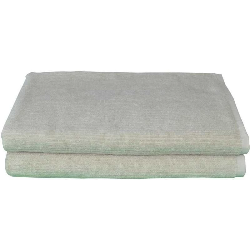 2pc Cotton Sand Stone Classic Ribbon Bath Sheet 3 2pc Cotton Sand Stone Classic Ribbon Bath Sheet