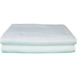 2pc Egyptian Cotton Classic Ribbon White Bath Sheet