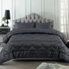 Slate Waffle Stripe 3 Piece Queen Comforter Set By Accessorize -Bedding Store 300tc accessorize comforter set waffle slate 3 1