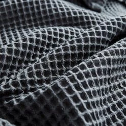 350gsm Cotton Charcoal Chunky Waffle Blanket 7 350gsm Cotton Charcoal Chunky Waffle Blanket -Bedding Store 350gsm cotton charcoal chunky waffle blanket 1