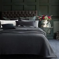 350gsm Cotton Charcoal Chunky Waffle Blanket