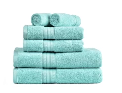 Single Ply Carded 6 Pieces 500GSM 100% Cotton Towel Set By Amelia -Bedding Store 3 1 4 2