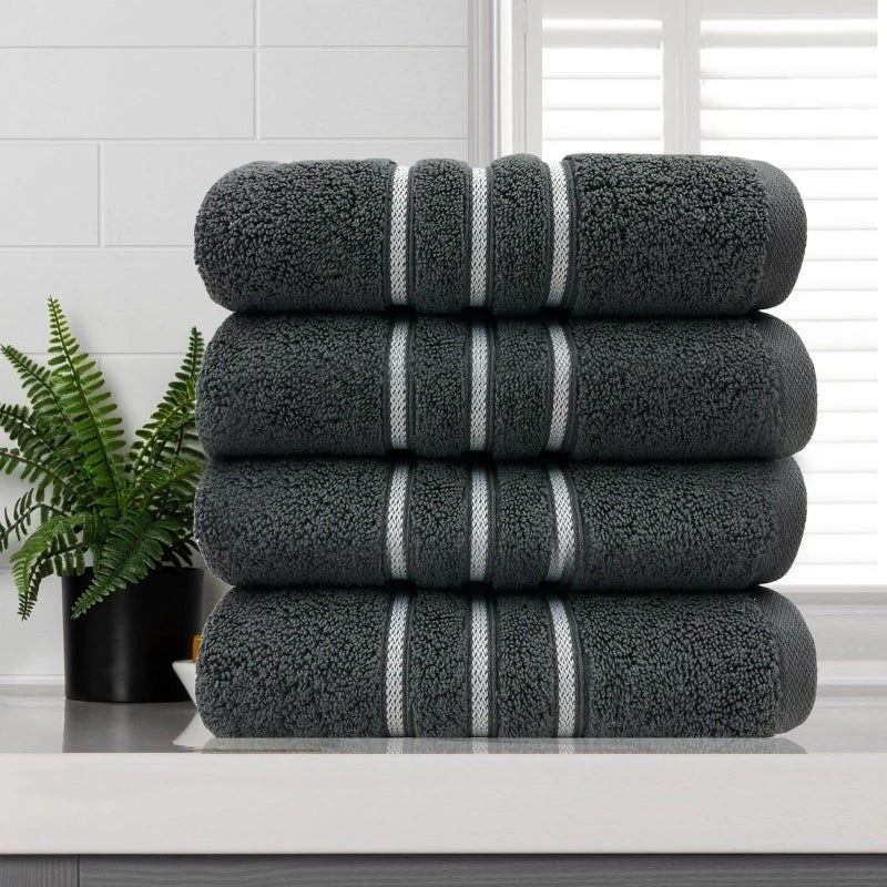 4 PCS Classic Dobby Stripe Super Soft Premium Cotton Face Washer - Image 3