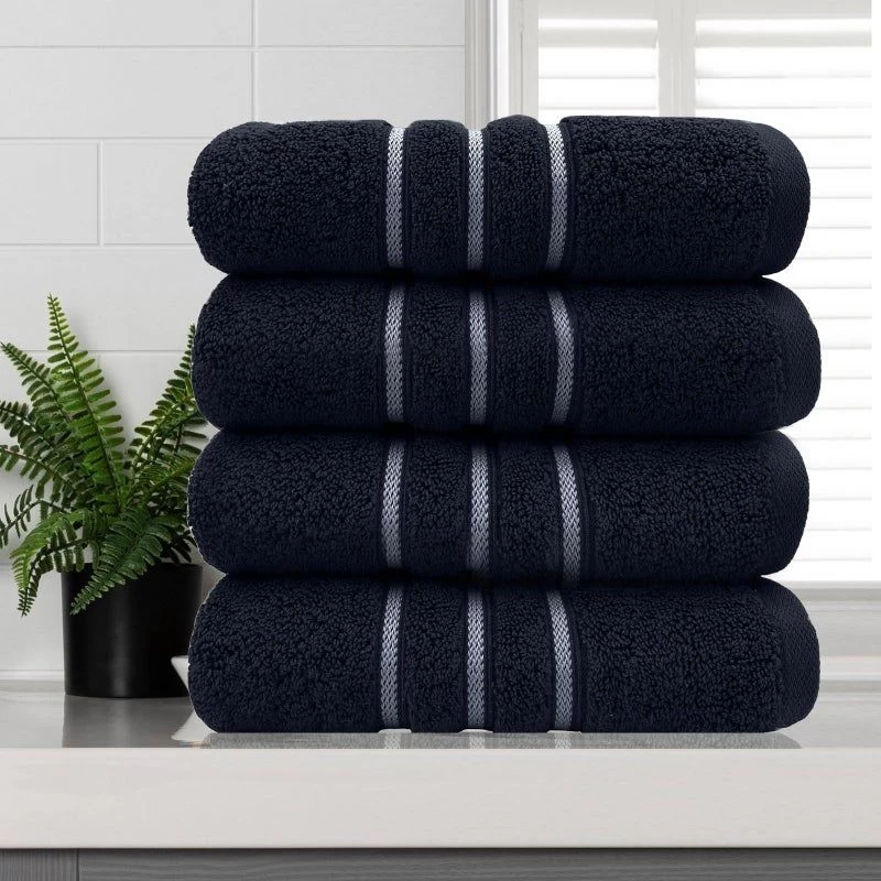 4 PCS Classic Dobby Stripe Super Soft Premium Cotton Face Washer - Image 2