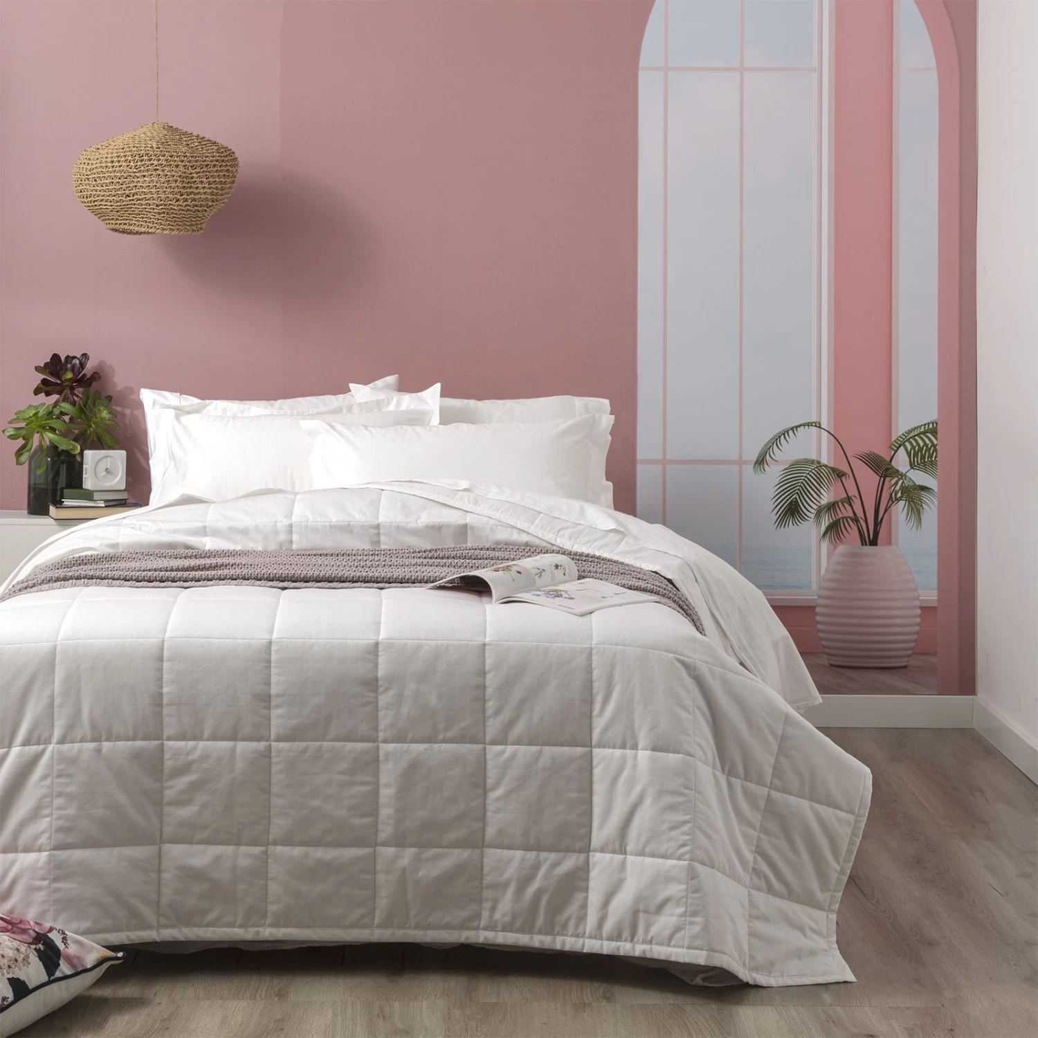 500 TC Sofia Cotton Jacquard Comforter Set By Ddecor Home