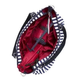 Tote Nappy Bag Navy/White Stripe By OiOi -Bedding Store 5 11 6