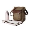 Canvas Leather Upright Satchel By OiOi