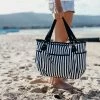 Tote Nappy Bag Navy/White Stripe By OiOi -Bedding Store 6 8 3