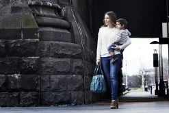 Carry All Black Protea Nappy Bag By OiOi