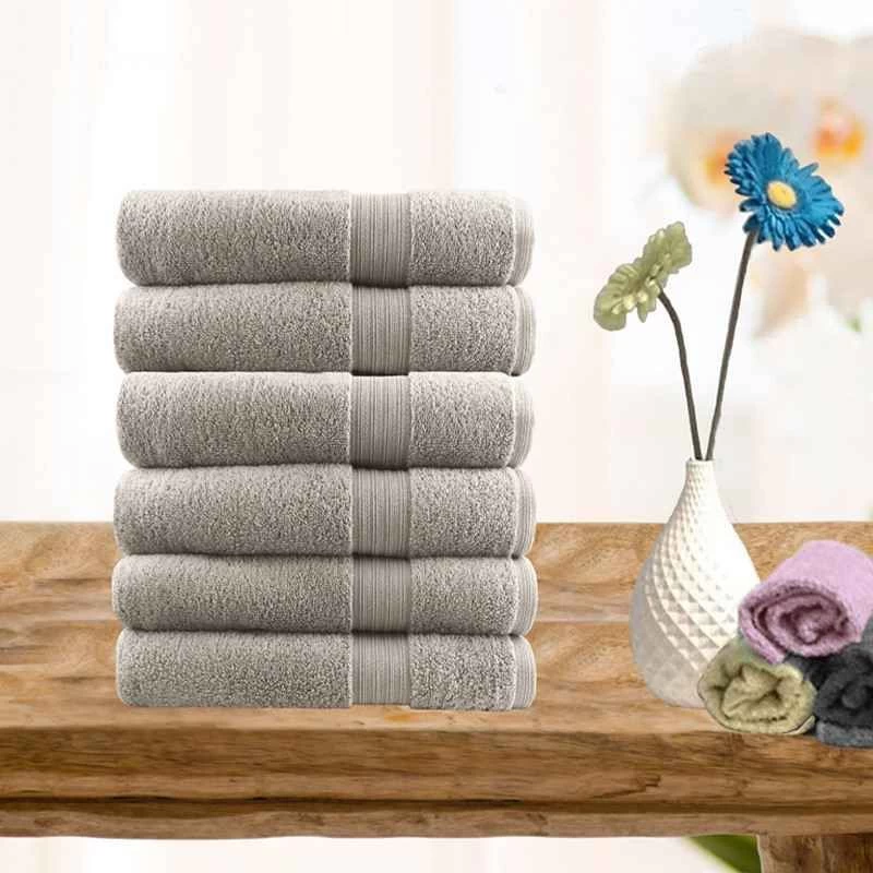 6 Piece Ultra Light Cotton Hand Towels 4 6 Piece Ultra Light Cotton Hand Towels - Image 2