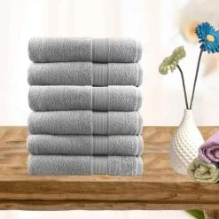 6 Piece Ultra Light Cotton Hand Towels