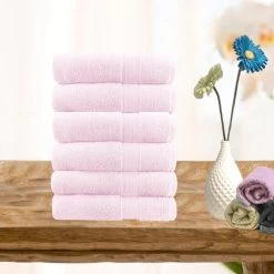 500GSM 6 PCS Softouch Ultra Light Soft Cotton Face Washers -Bedding Store 6 piece ultra light cotton face washers