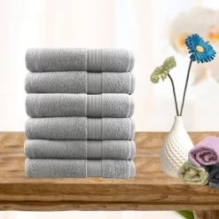500GSM 6 PCS Softouch Ultra Light Soft Cotton Face Washers -Bedding Store 6 piece ultra light cotton face washers 2 1