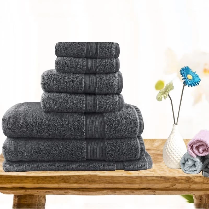 7 PCS Softouch Light Weight Soft Premium Cotton Bath Towel Set 4 7 PCS Softouch Light Weight Soft Premium Cotton Bath Towel Set - Image 2
