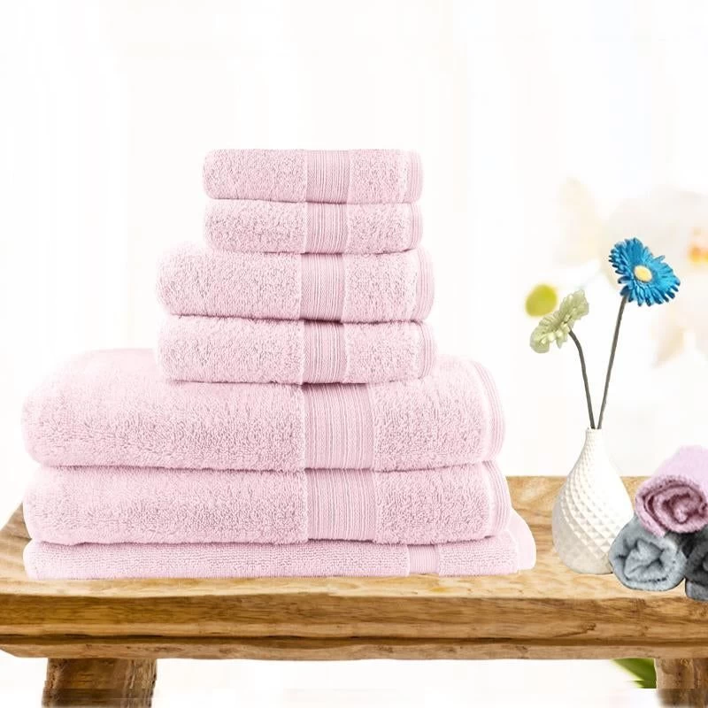 7 PCS Softouch Light Weight Soft Premium Cotton Bath Towel Set 7 7 PCS Softouch Light Weight Soft Premium Cotton Bath Towel Set - Image 5