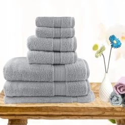 7 PCS Softouch Light Weight Soft Premium Cotton Bath Towel Set 12 7 PCS Softouch Light Weight Soft Premium Cotton Bath Towel Set -Bedding Store 7pc 14pc light weight soft cotton bath towel set 2488210 06