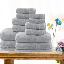 14 PCS Softouch Light Weight Soft Premium Cotton Bath Towel Set 12 14 PCS Softouch Light Weight Soft Premium Cotton Bath Towel Set -Bedding Store 7pc 14pc light weight soft cotton bath towel set 2488210 11 1