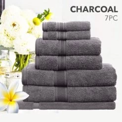 7PC 100% Egyptian Cotton Towel Sets By Ramesses -Bedding Store 7pc 100 egyptian cotton towel sets by ramesses 1 2