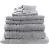 8pc Soft Egyptian Cotton Bath Towel Set In Silver
