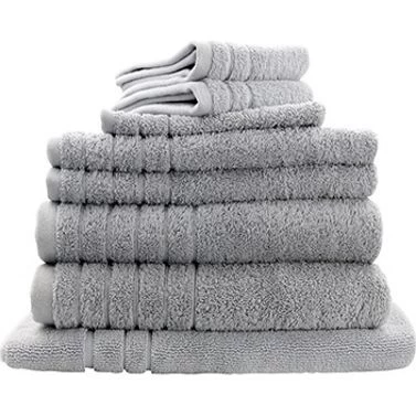8pc Soft Egyptian Cotton Bath Towel Set In Silver 3 8pc Soft Egyptian Cotton Bath Towel Set In Silver
