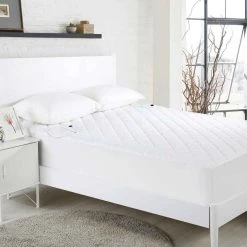 White Quilted Electric Blanket Underlay -Bedding Store 9009241 02