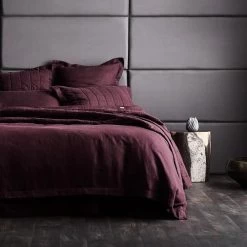 Abbotson Linen King Quilt Cover By Sheridan 31 Abbotson Linen King Quilt Cover By Sheridan -Bedding Store abbotson linen double quilt cover plum 1 1