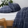 Acton Flannelette Blue Quilt Cover Set By Bambury -Bedding Store adsdasdas