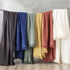 Alysian Washed Cotton Textured Throw By Renee Taylor