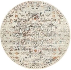 Century 911 Silver Round By Rug Culture